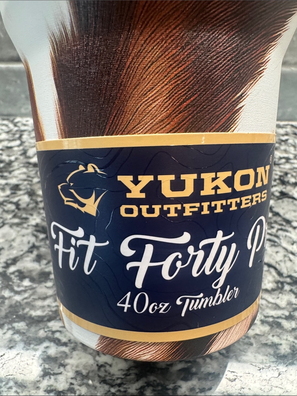 Buc-ee’s Texas Cowhide 40 oz Yukon Outfitters Tumbler with Handle - Picture 6 of 11